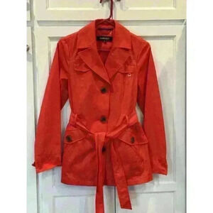 Ellen Tracy Red Trench Coat